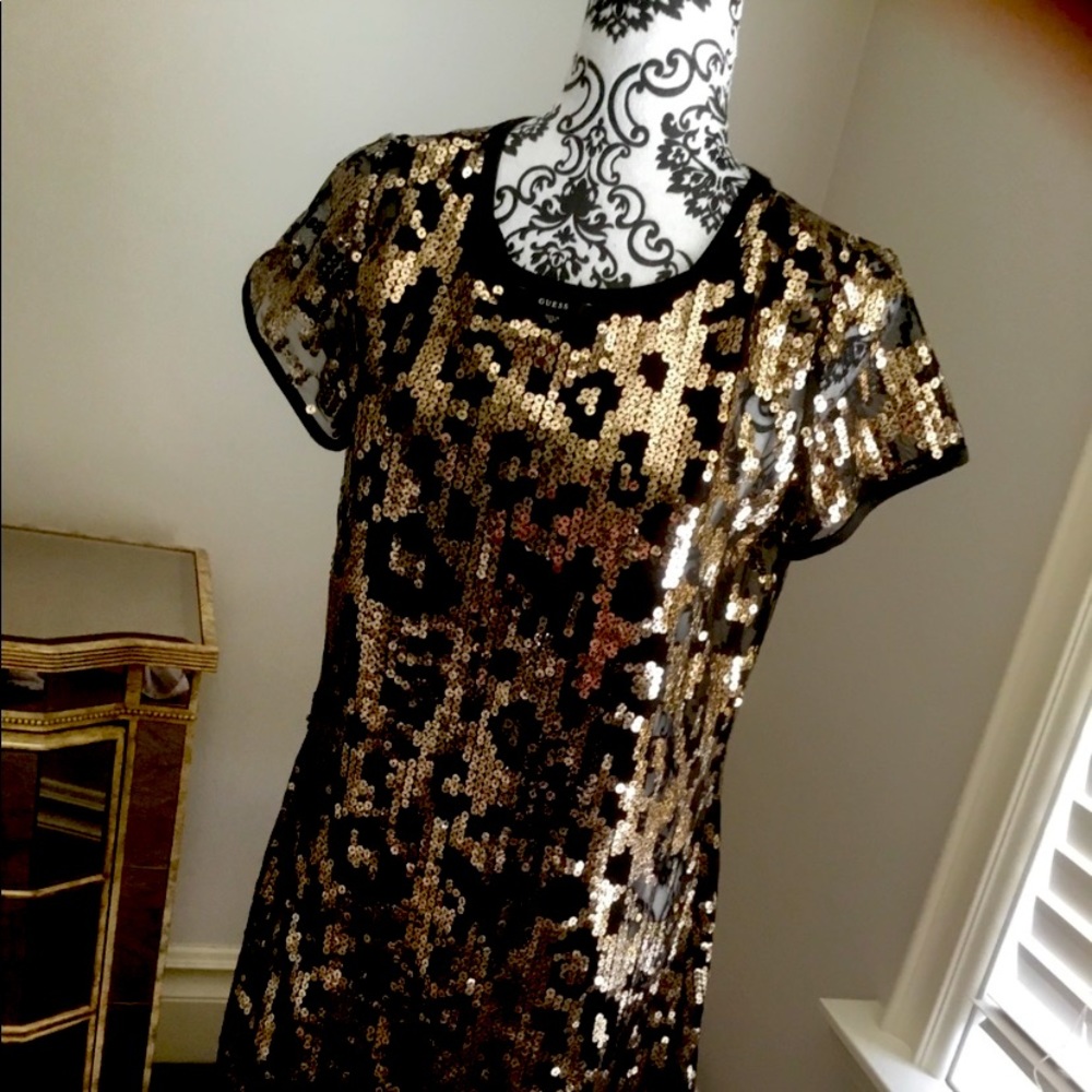 XXS Gold Sequin Guess Dress